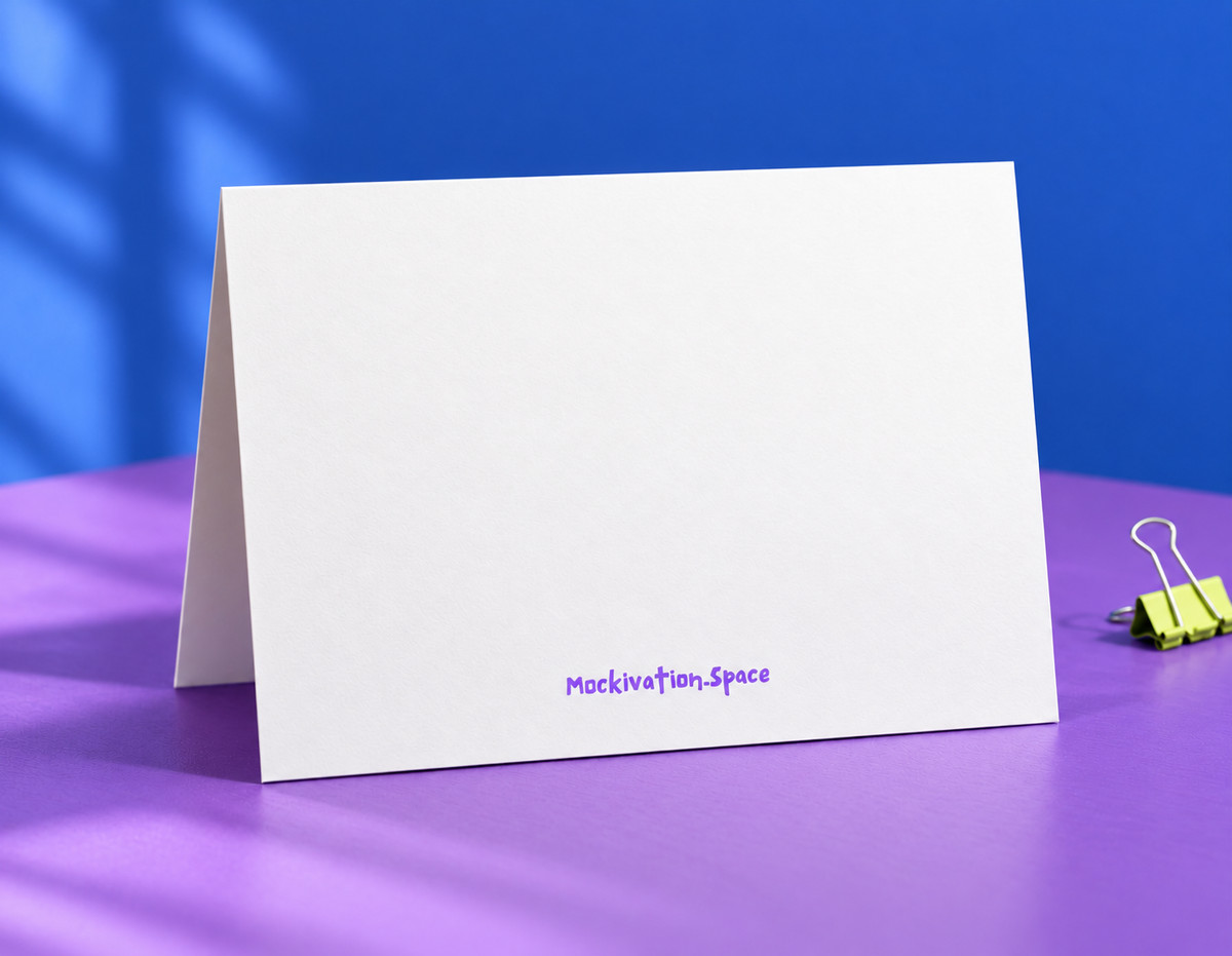 Original reverse artwork of the Bowing to the Manager card in the matching vibrant studio setting