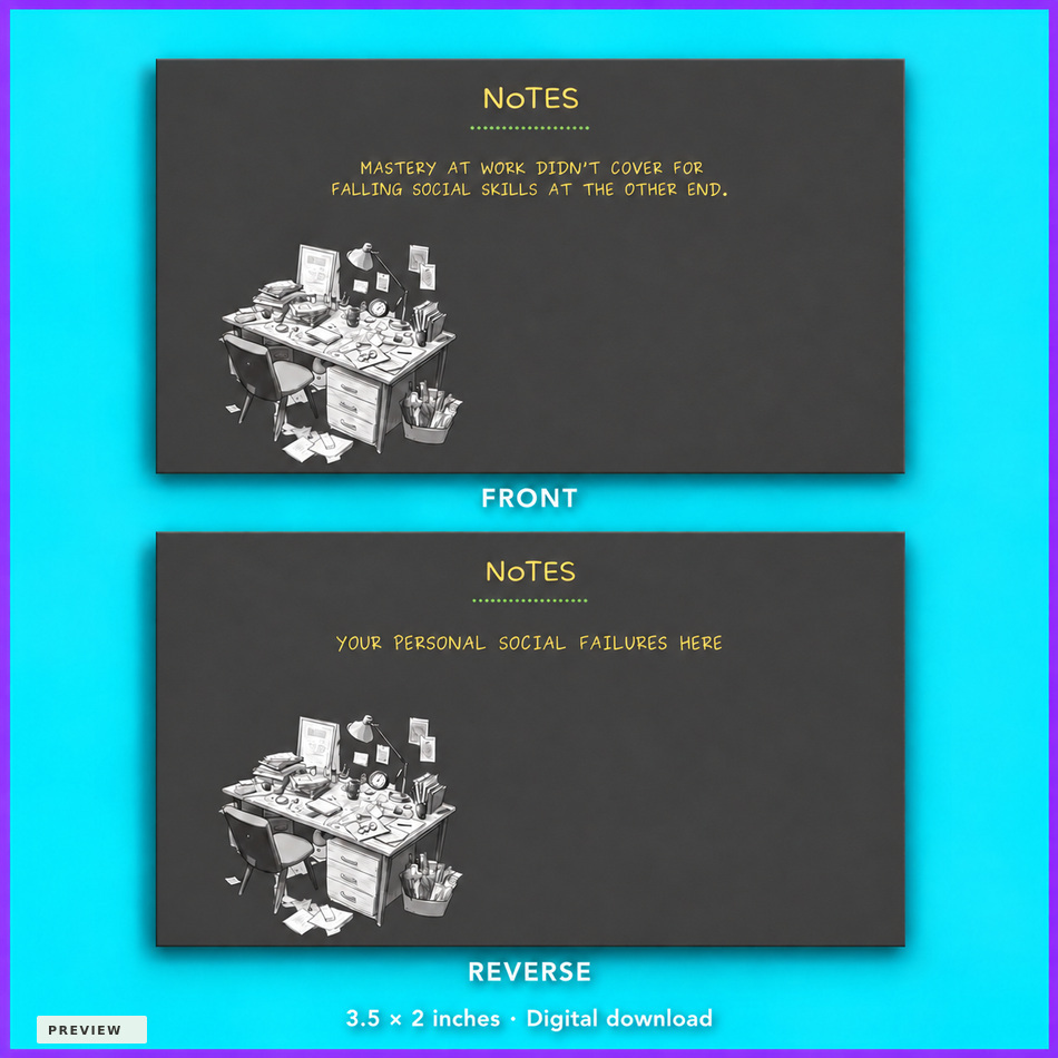 Social Skills front and reverse shown straight-on with readable original wording